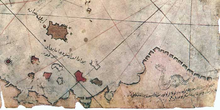 SciELO - Brasil - A carta náutica de Piri Reis (Piri Reis Haritasi), 1513 A carta  náutica de Piri Reis (Piri Reis Haritasi), 1513